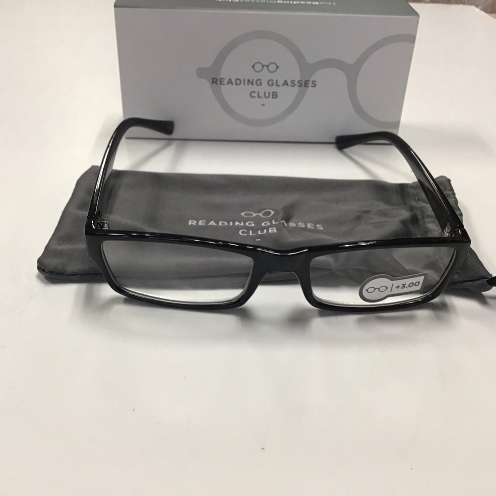 Men’s TheReadingGlassesClub.com Reading Glasses with Drawstring Case +3.…